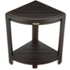 DecoTeak® SnazzyCorner® Fully Assembled 18"H Teak Wood Corner Shower Bench with Shelf in Woodland Brown Finish - 2 of 4