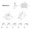PURPLE LEAF Cantilever Patio Umbrella Outdoor Offset Umbrella with 3 Years Fade Resistance Recycled Fabric With Base - 2 of 4