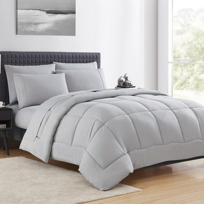 Sweet Home Collection Bed-in-A-Bag Solid Color Comforter & Sheet Set Soft All Season Bedding