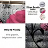 4 Pcs Pink Rose Bathroom Set, Shower Curtain with Rugs and 12 Hooks Shower Curtain Size:71"x71" W - 3 of 4