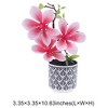 Unique Bargains Artificial Plants 3-Stem Magnolia Plastic 3.35"x3.35"x10.63" 1 Pcs - 3 of 4