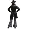 HalloweenCostumes.com Women's Deluxe Dark Mad Hatter Costume, Wonderland Outfit with Jacket, Vests, Pants, Bowtie, & Hat - 4 of 4