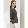INSPIRE CHIC Women's Casual Peter Pan Collar Floral Button Down Shirt - 4 of 4