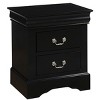 GlasFlength Nightstands Modern Nightstand Bedroom Nightstand Elegant Bedside Table with 2 Drawers for Living Room, Black, 22.5"*16.5"*24.5" - 4 of 4