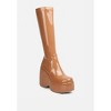 Dirty Dance Patent High Platfrom Calf Boots Women - 2 of 4