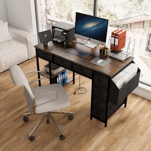 Writing Desk with 7 Fabric Drawers - 1 of 4