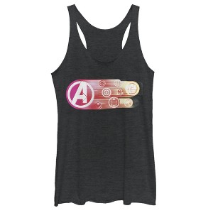 Women's Marvel Avengers: Endgame Logo Swipe Button Racerback Tank Top - 1 of 3