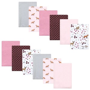 Luvable Friends Hudson Baby Flannel Burp Cloths 12pk - 1 of 2
