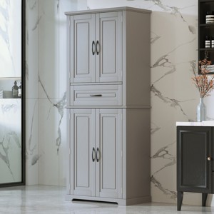 Tall Bathroom Storage Cabinet, Bathroom Cabinets Modern With Multi-Functional Storage Space, Bathroom Storage Cabinets Floor Standing-Cuddlewood - 1 of 4