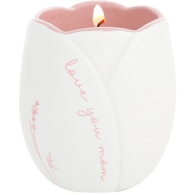 Pavilion Gift Company - Mom - 8 oz - 100% Soy Wax Candle Scent: Lavender - Flame Candles