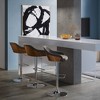 Myers Adjustable Barstool Charcoal Gray - WyndenHall: Mid Century Modern, Swivel, Ergonomic, Faux Leather - 2 of 4