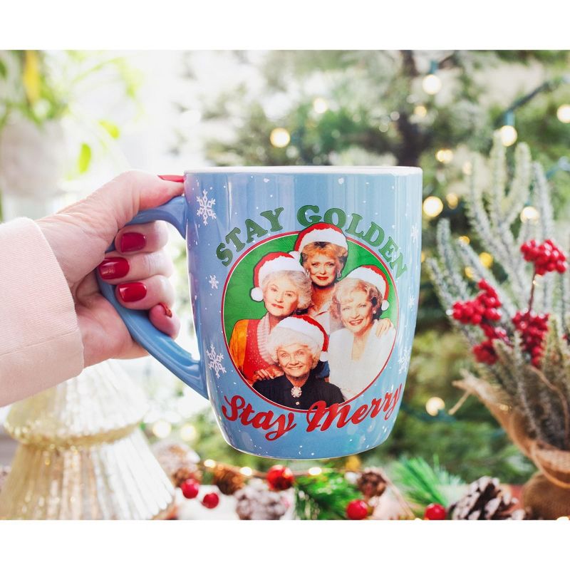 Silver Buffalo The Golden Girls "Stay Golden Stay Merry" Ceramic Coffee Mug | Holds 25 Ounces, 4 of 7