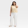Women's Crochet Tank Top - A New Day™ Tan - 3 of 3
