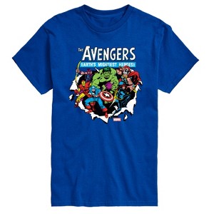 Men's - Marvel - Avengers Paper Rip Short Sleeve Graphic T-Shirt - 1 of 3