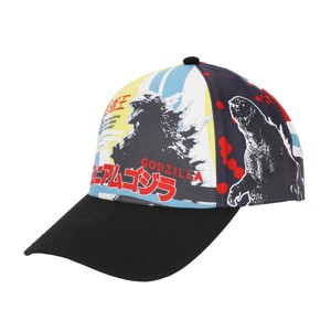 Godzilla Kanji All-Over Print Adult Baseball Cap - 1 of 4