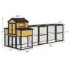 Tinyhomie 150 inch Black Large Wooden Chicken Coop Outdoor Hen House 4-6 Chickens Nesting Boxes - 4 of 4