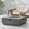 Christopher Knight Home Wellington Outdoor 50000 BTU Square Fire Pit with Concrete Finish - 3 of 4