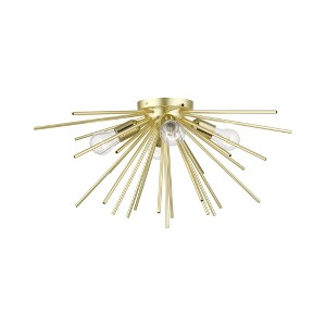 Livex Lighting Tribeca 4 - Light Flush Mount in  Soft Gold/Polished Brass - 1 of 4