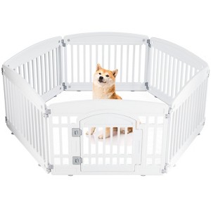 TUYOHW 4/6-panel Portable Dog Playpen for Indoor & Outdoor Use,Folding Pet Fence with Lockable Door for Small & Medium Dogs - 1 of 4
