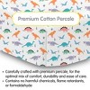 BreathableBaby Cotton Percale Fitted Sheet, For 52" x 28" Crib & Toddler Bed Mattress, Dinosaurs (2-Pack) - 2 of 4