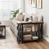 Garvee 360¡ã Rotating Side Table - Swivel End Table with Charging Station, Storage Bag & 6 Locking Wheels, for Sofa/Bedroom, Easy Move - 3 of 4