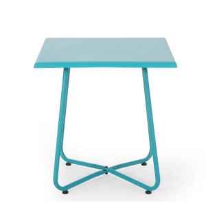 18inch Side Table, Small Coffee Square Table Terrace Wrought Iron Side ...