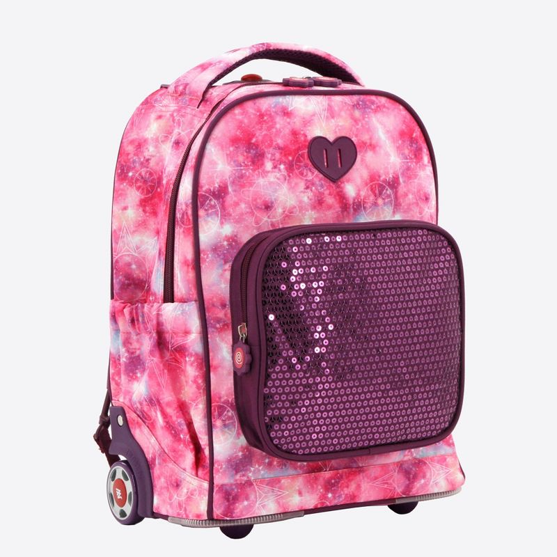 JWorld Sparkle Kids&#39; Rolling 15&#34; Backpack - Purple Galaxy, 4 of 11