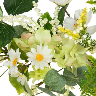 60-inch Green and White Artificial Eucalyptus Floral Garland