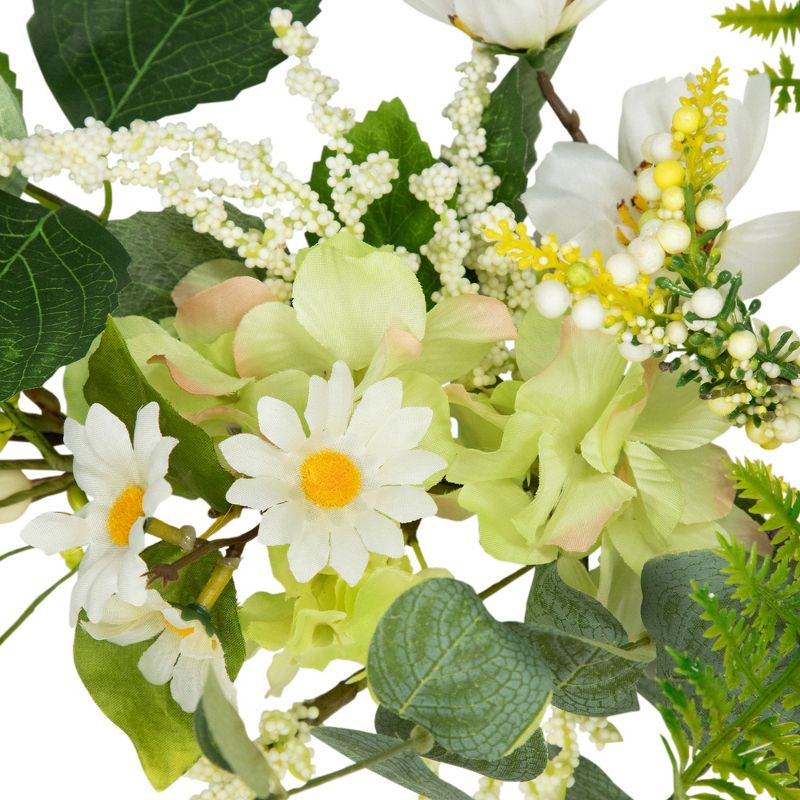 Northlight Hydrangea and Eucalyptus Artificial Floral Spring Garland - 5', 5 of 7