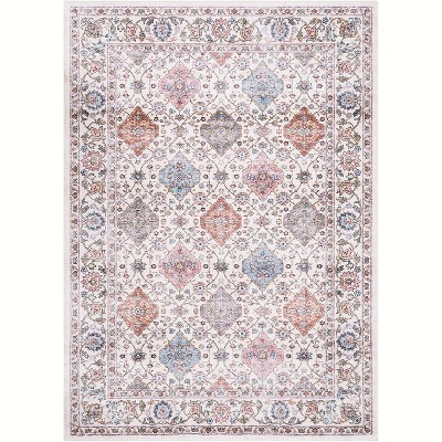 Area Rugs, Non-Slip, Machine Washable Oriental Rugs, Low Pile, Soft Ultra-Thin Carpet for Living Room, Bedroom, Dining Room, Home Office
