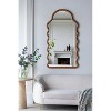 Vynxaria 30"x55" Arched Full-Length Wall Mirror - Elegant Wood Frame Dressing Mirror - 2 of 4
