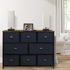 Sorbus 8 Drawers Wide Dresser - Organizer Unit with Steel Frame Wood Top and handle, Fabric Bins - Amazing for household decluttering - 3 of 4