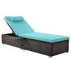 Patti 2-piece PE Rattan Outdoor Patio Chaise Lounge Chair with Reclining Adjustable Backrest and Removable Cushions, Tanning Near Me - Maison Boucle - 2 of 4