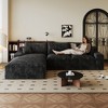 MAYEERTY 106" Modular Sofa Black - 106", Corduroy, Double-Layer, Detachable Cushions, No Assembly, for Living Room - 4 of 4