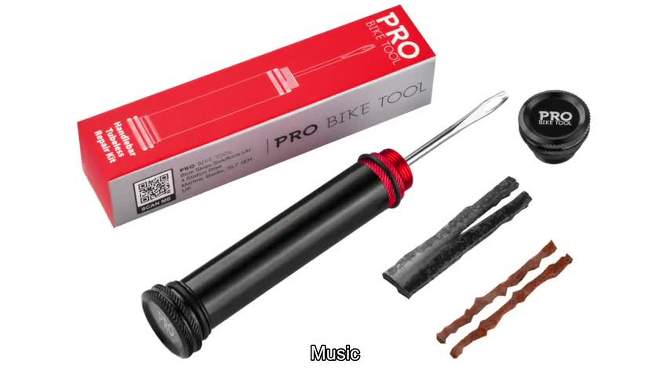 PRO BIKE TOOL Tubeless Tire Repair Kit Includes Storage Canister Plugger Tool & Plugs, 2 of 7, play video