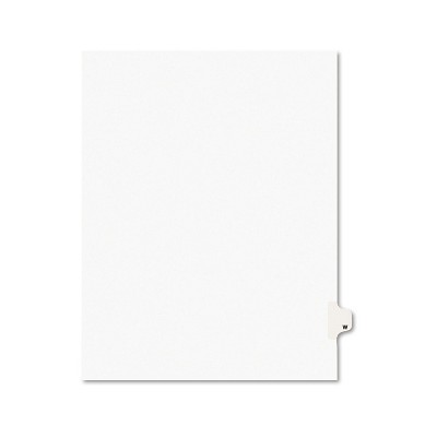Avery-Style Legal Exhibit Side Tab Dividers 1-Tab Title W Ltr White 25/PK 01423