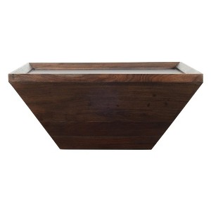 Royal Hampton Square Shape Acacia Wood Coffee Table with Trapezoid Base, 36 Inch - 1 of 4