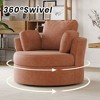 SEVOBAL Oversized Round Chair Lounge Chaise Indoor Sleep Sofa Couch Bed Fluffy Boneless for Reading Living Room No Assembe, Orange, 42.1"*42.1"*34.2" - 4 of 4
