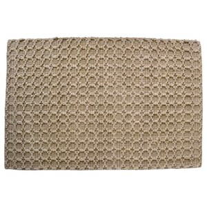 HomeRoots 6' Natural Jute Geometric Hand Woven Area Rug - 1 of 4