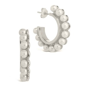 SHINE by Sterling Forever Pearl Bubble Hoop Earrings - 1 of 1