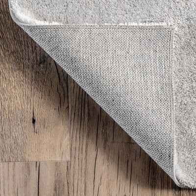 Light Gray Washable Non-Slip Shag Area Rug 3' x 5'