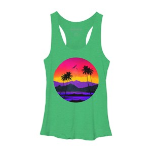 Women's Design By Humans The Color of Paradise By clingcling Racerback Tank Top - 1 of 3