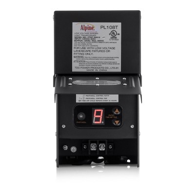 300 Watt Black Outdoor Transformer with Timer and Photo Cell