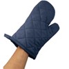 Home Mart Goods Navy Blue Heat Resistant Thick Soft Quilted Lining Kitchen Oven Glove Mitts - 4 of 4