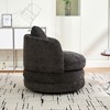 KWPZQEB Modern Accent Chair, 360° Swivel Barrel Chair with Pillow, Chenille Armchair Club Chair for Living Room Bedroom - 4 of 4