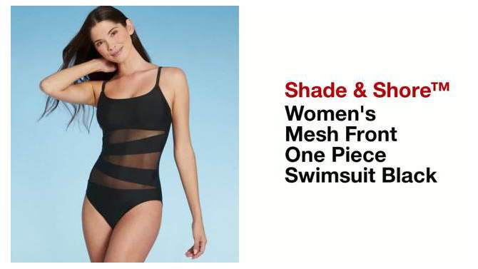 Women's Mesh Front One Piece Swimsuit - Shade & Shore™, 2 of 14, play video