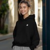 Dalix Heartly Ghost Embroidery Relaxed Hoodie Soft Fleece Sweatshirt Fit Lounge Womens - 3 of 4