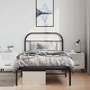 vidaXL 12" Black Twin XL Metal Bed Frame with Headboard No Mattress - 3 of 4