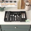 Attop Large Flatware Storage Drawer, Expandable Utensil Tray for Kitchen,Adjustable Plastic Storage Black - 3 of 4