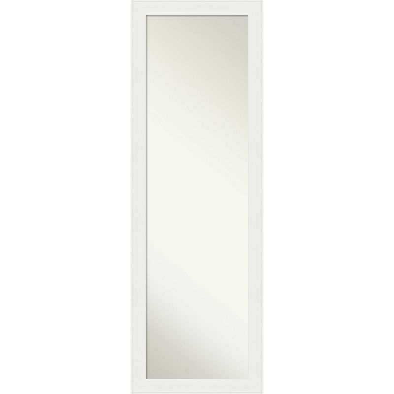 17&#34; x 51&#34; Vanity White Framed On the Door Mirror - Amanti Art, 1 of 11